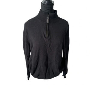 Tahari | 100% Extra Fine Marino Wool Half Zip Sweater | Size L